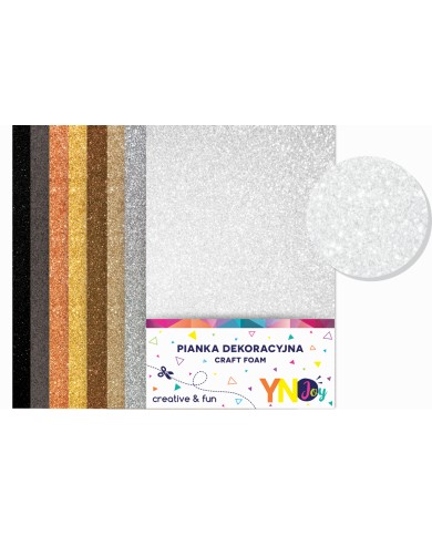 PIANKA DEKORACYJNA 8 SZT BROKAT GLAM