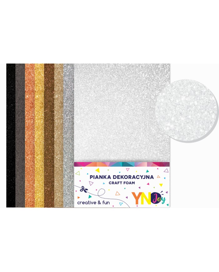 PIANKA DEKORACYJNA 8 SZT BROKAT GLAM