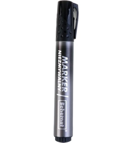 MARKER NIEZMYWALNY ŚCIĘTY CZARNY