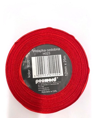 WSTĄŻKA SATYNOWA 12MMX25M PENWORD RÓŻNE