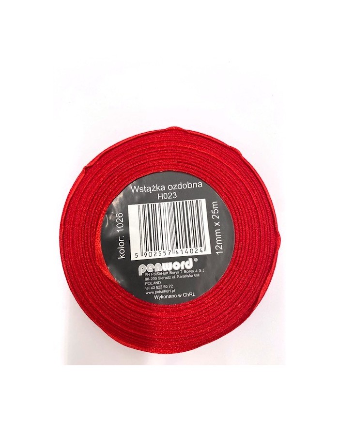 WSTĄŻKA SATYNOWA 12MMX25M PENWORD RÓŻNE
