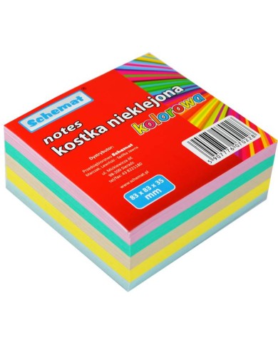 KOSTKA PAPIER. KOLOR NIEKLEJONA 83X83X53