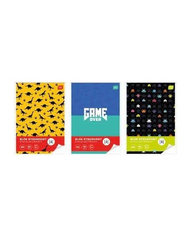 BLOK RYSUNKOWY A-4 50 UV GAME OVER