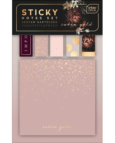 KARTECZKI SAMOPRZYLEPNE SATIN GOLD