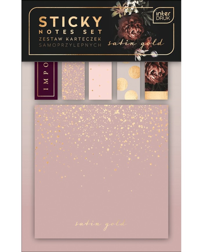 KARTECZKI SAMOPRZYLEPNE SATIN GOLD
