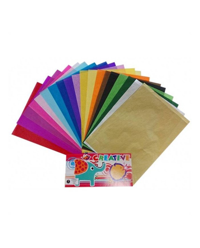 PAPIER DEKORACYJNY NEON 10SZT WOREK