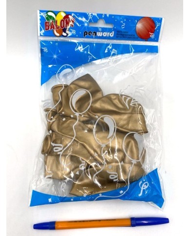 BALONY POLSIHURT 12" 10 SZT CHROM ZLOTY