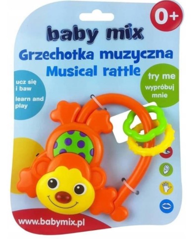 GRZECHOTKA MAŁPKA BABY MIX MUZYCZNA BL.