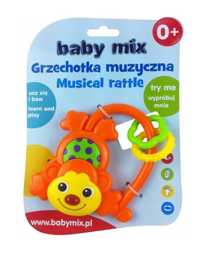 GRZECHOTKA MAŁPKA BABY MIX MUZYCZNA BL.