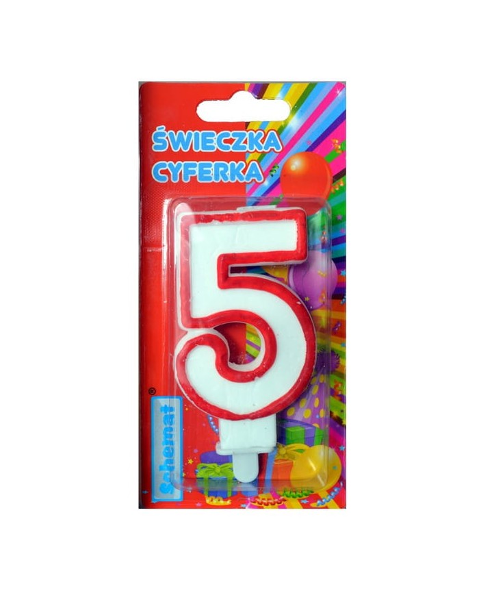 ŚWIECZKA CYFERKA 5 SCHEMAT