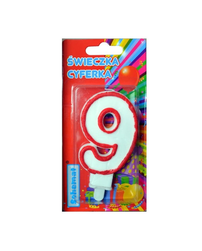 ŚWIECZKA CYFERKA 9 SCHEMAT