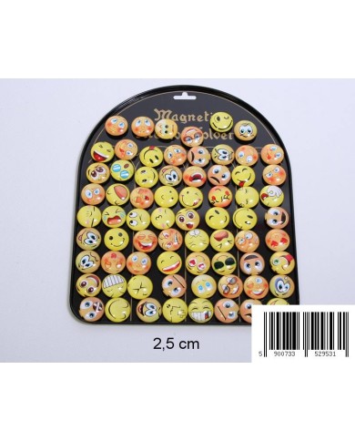 MAGNES OKRĄGŁY ŻÓŁTA BUŹKA 2.5 CM