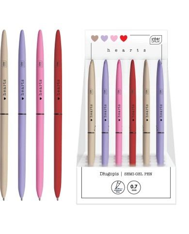 Długopis slim HEARTS 24szt