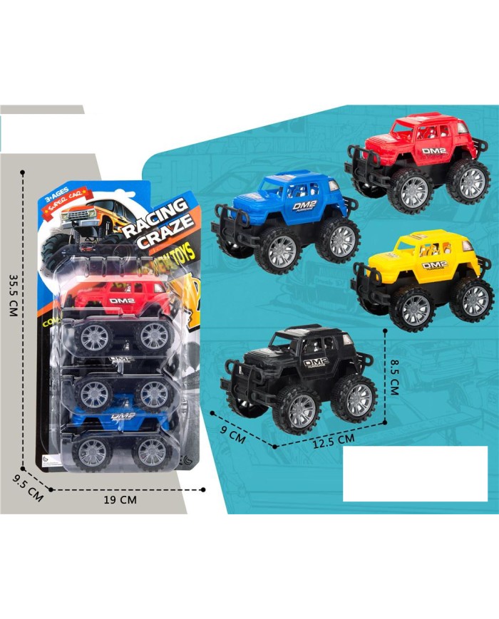 AUTO JEEP 3 SZT RACING CRAZE BLISTER