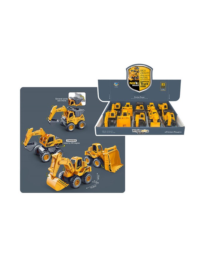 AUTO BUDOWLANE TRUCK 11 CM NAPĘD DISPLEY
