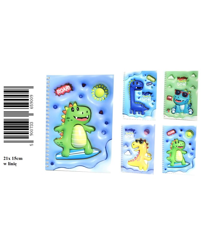 NOTES NA SPIRALI A-5 DINO
