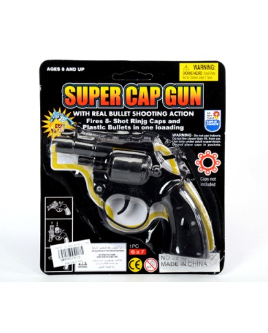 PISTOLET NA KAPISZON SUPER CAP CZARNY BL