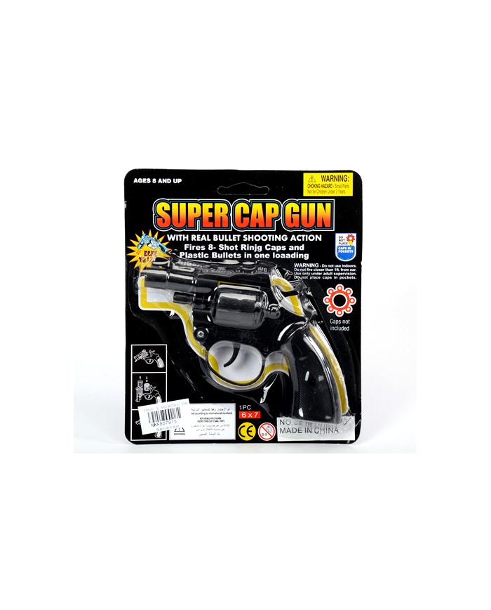 PISTOLET NA KAPISZON SUPER CAP CZARNY BL