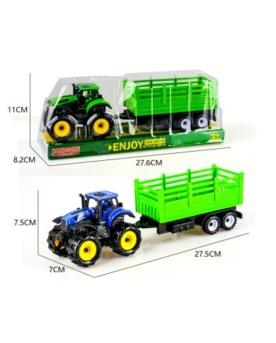 TRAKTOR Z PRZYCZEPĄ ENJOY 27 CM KLOSZ