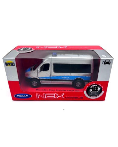 AUTO METAL WELLY MERCEDES BENZ SPRINTER POLICJA PANEL VAN
