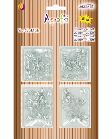 AGRAFKI 100 SZT BLISTER ALIGA