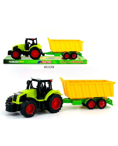TRAKTOR Z PRZYCZEPĄ ŻÓŁTĄ FEARLESS KLOSZ