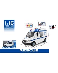 AUTO POLICJA RESCUE BATERIA OTW.PUDEŁKO