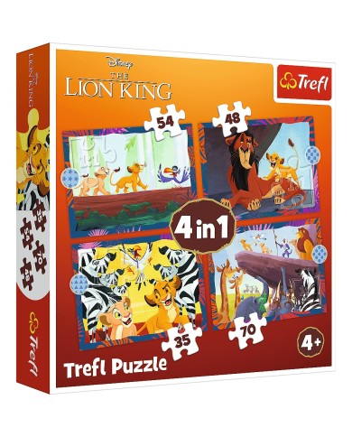 PUZZLE TREFL 4 W 1 KRÓL LEW