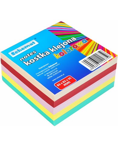 KOSTKA PAPIER. KOLOR KLEJONA 83X83X35