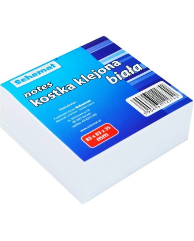 KOSTKA PAPIEROWA BIAŁA KLEJONA