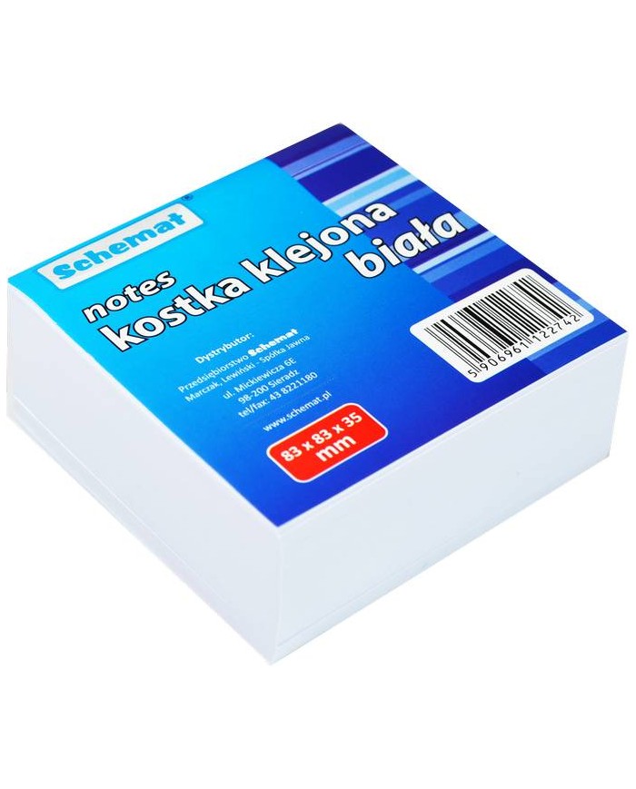 KOSTKA PAPIEROWA BIAŁA KLEJONA