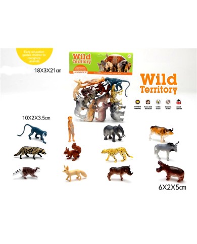 ZWIERZĘTA DZIKIE 12 SZT WILD WOREK