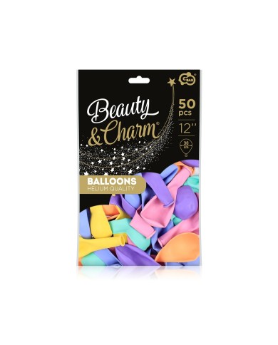 BALONY BEAUTY&CHARM 12" 50 SZT PASTEL