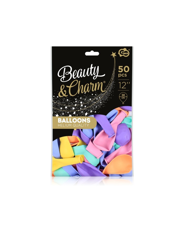 BALONY BEAUTY&CHARM 12" 50 SZT PASTEL