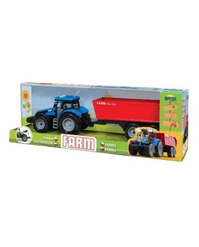 TRAKTOR Z PRZYCZEPĄ FARM OTWARTE PUDEŁKO