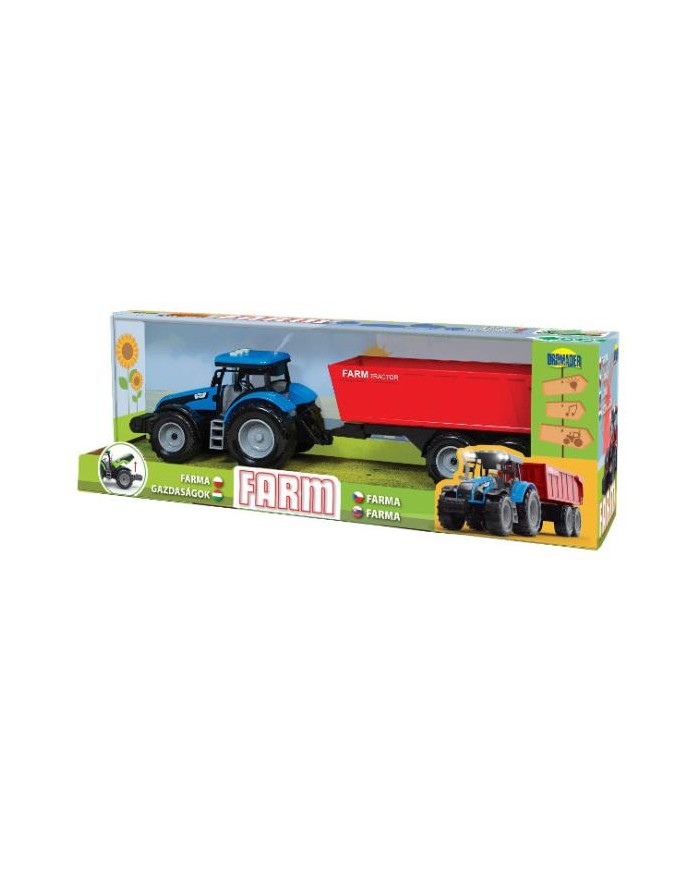 TRAKTOR Z PRZYCZEPĄ FARM OTWARTE PUDEŁKO