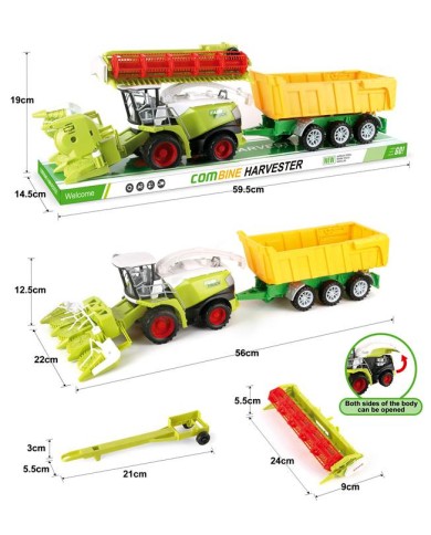 KOMBAJN Z PRZYCZEPĄ J.ZIELONY 56 CM KL.