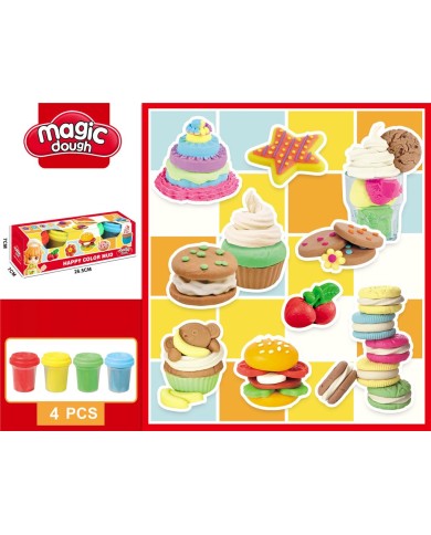 MASA PLASTYCZNA 4 KOLORY MAGIC PUDEŁKO