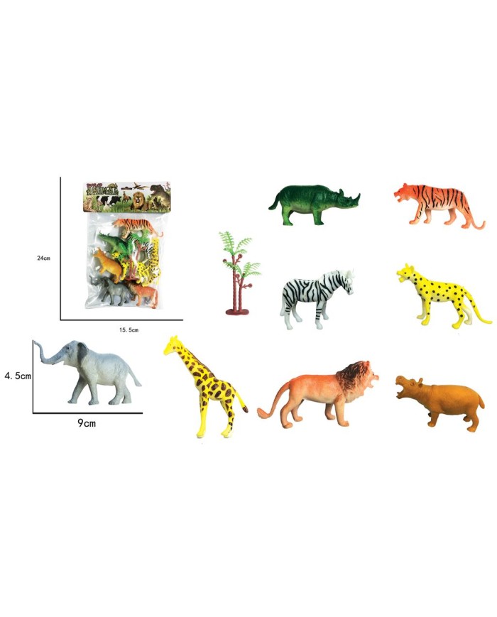 ZWIERZĘTA DZIKIE 8 SZT ANIMAL WOREK