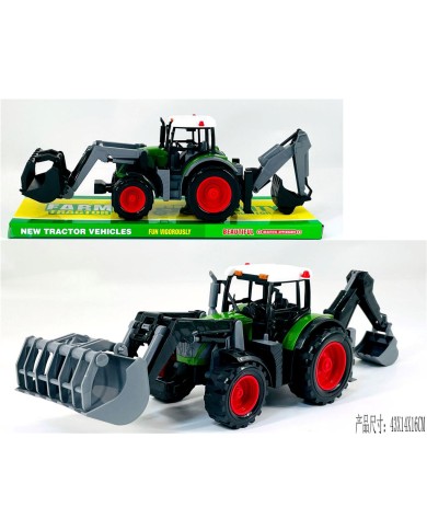 TRAKTOR Z DWIEMA ŁYŻKAMI 42 CM KLOSZ