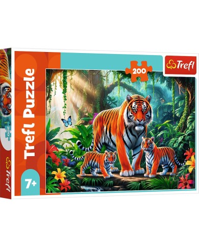 PUZZLE TREFL 200-EL TYGRYSIE ZWYCZAJE