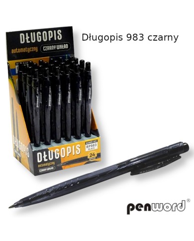 DŁUGOPIS CZARNY AUTOMATYCZNY BP983 /24/