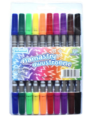 FLAMASTRY DWUSTRONNE 10-KOL SCHEMAT