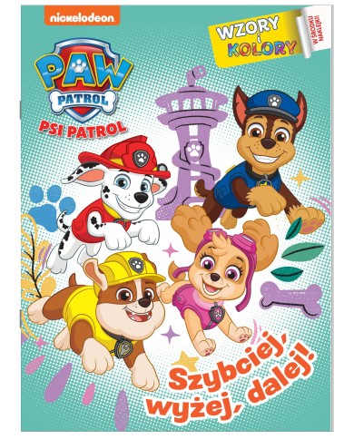 KOLOROWANKA PSI PATROL SZYBCIEJ WYŻEJ