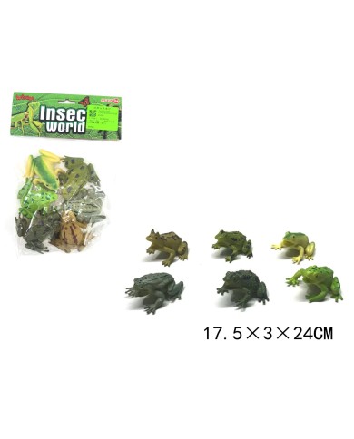 ŻABY GUMOWE 6 SZT INSECT WOREK