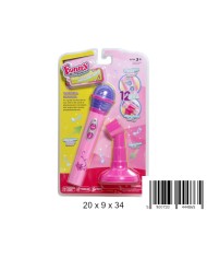MIKROFN Z PODSTAWKĄ NA BATERIE PLEXI
