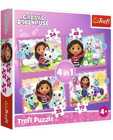 PUZZLE TREFL 4W1 PRZYGODY GABI