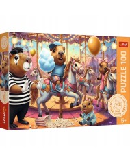 Puzzle - "100" - Kapibary na wakacjach