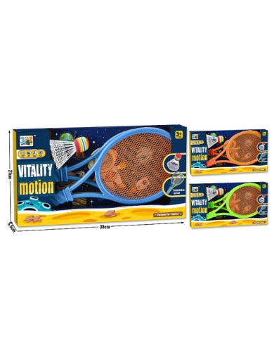 RAKIETKI 38 CM Z LOTKĄ PUDEŁKO