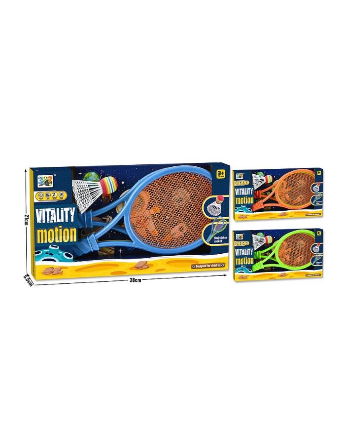 RAKIETKI 38 CM Z LOTKĄ PUDEŁKO
